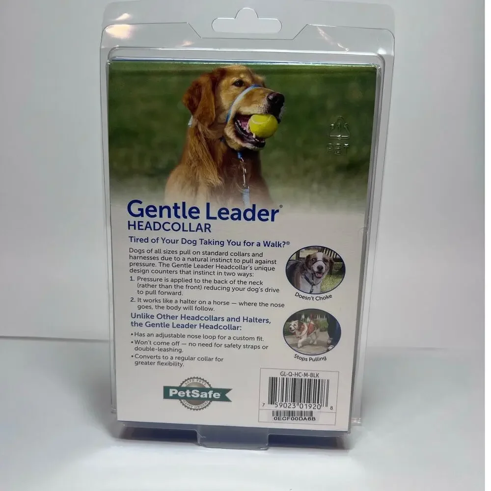 PetSafe Gentle Leader Headcollar Medium 25-60 lbs Black Headcollar - NEW
